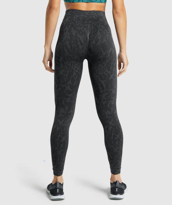 Damske Legíny Gymshark Adapt Animal Seamless Čierne | ET6053789